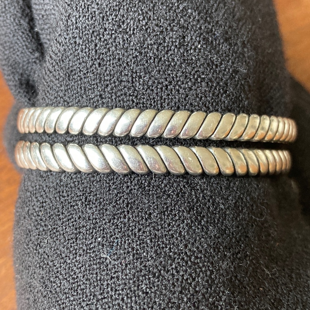 Silver Twisted Cuff Bracelet